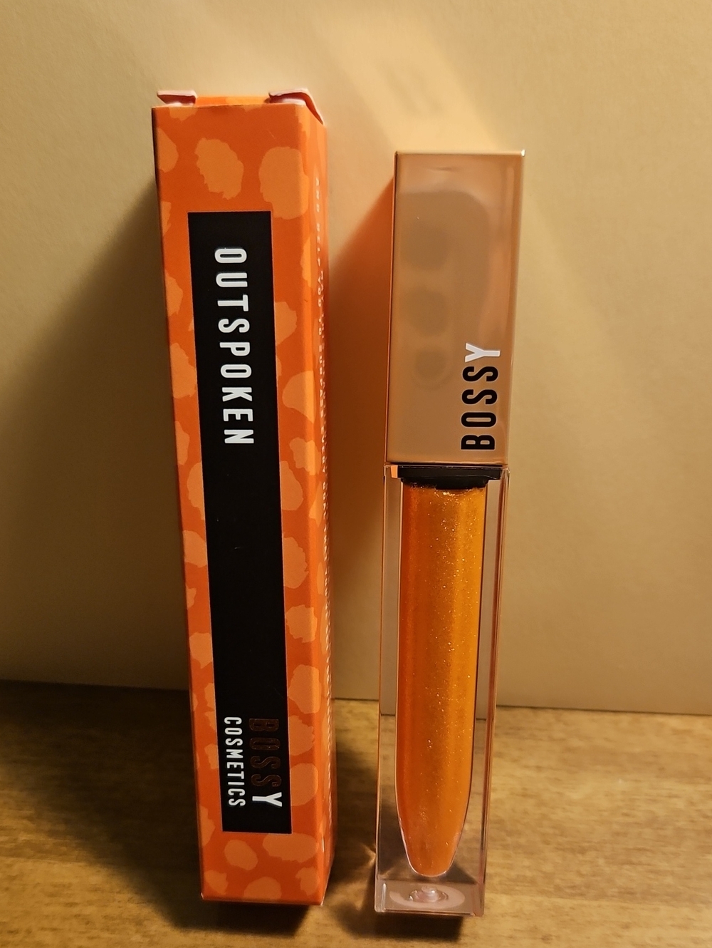 Bossy Outspoken Lip Gloss in Shimmering Orange